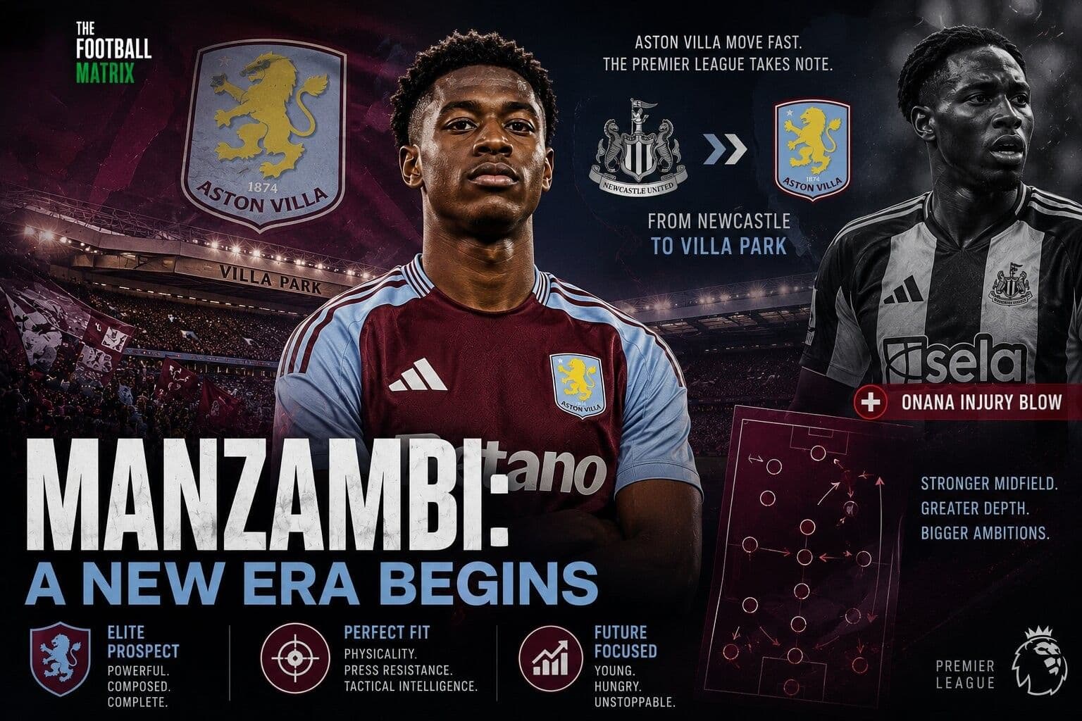Inside the Hijack: How Aston Villa Snatched Johan Manzambi from Newcastle's Grasp